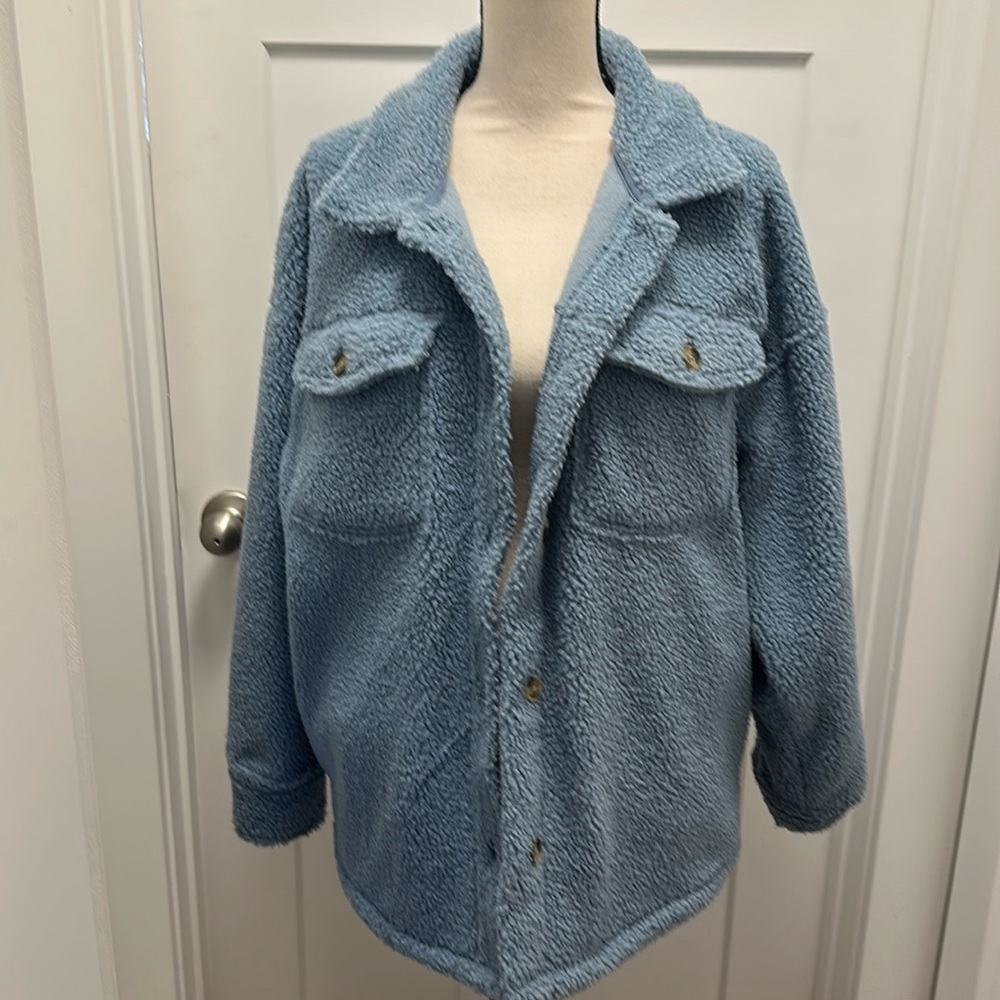 Like New Blue Teddy Coat from American Eagle